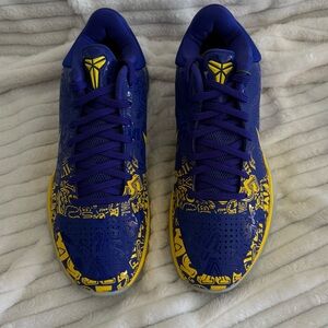 Nike Kobe 5 Proto “5 Rings” Low-Top Basketball Shoes - Blue & Yellow
